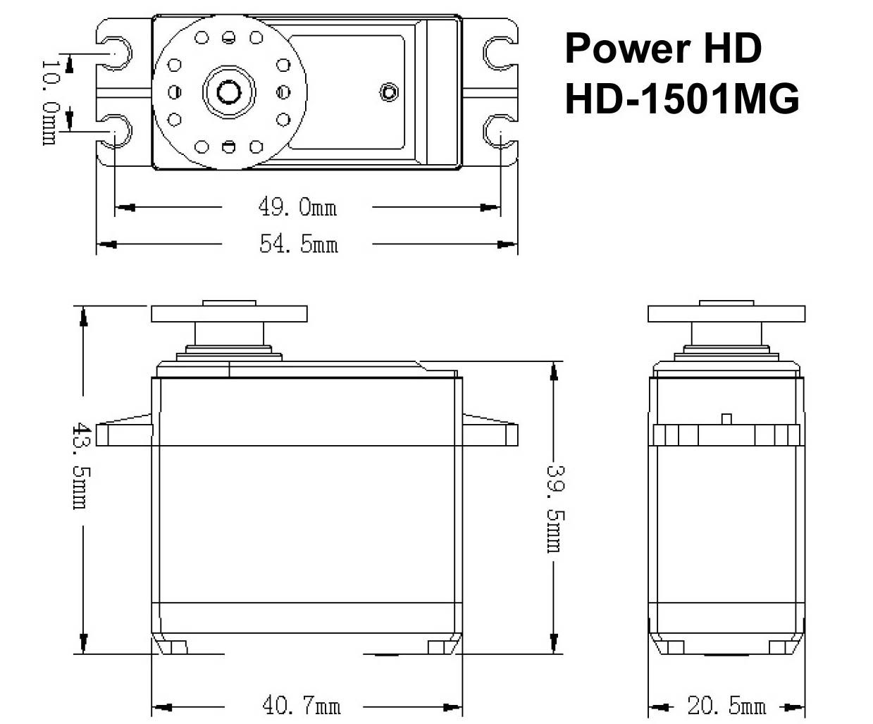 Аналоговая серво Power HD-1501MG