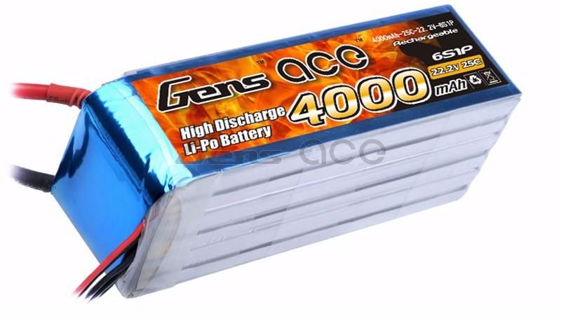 Литиевый аккумулятор Gens Ace 4000mAh 6S (25C)