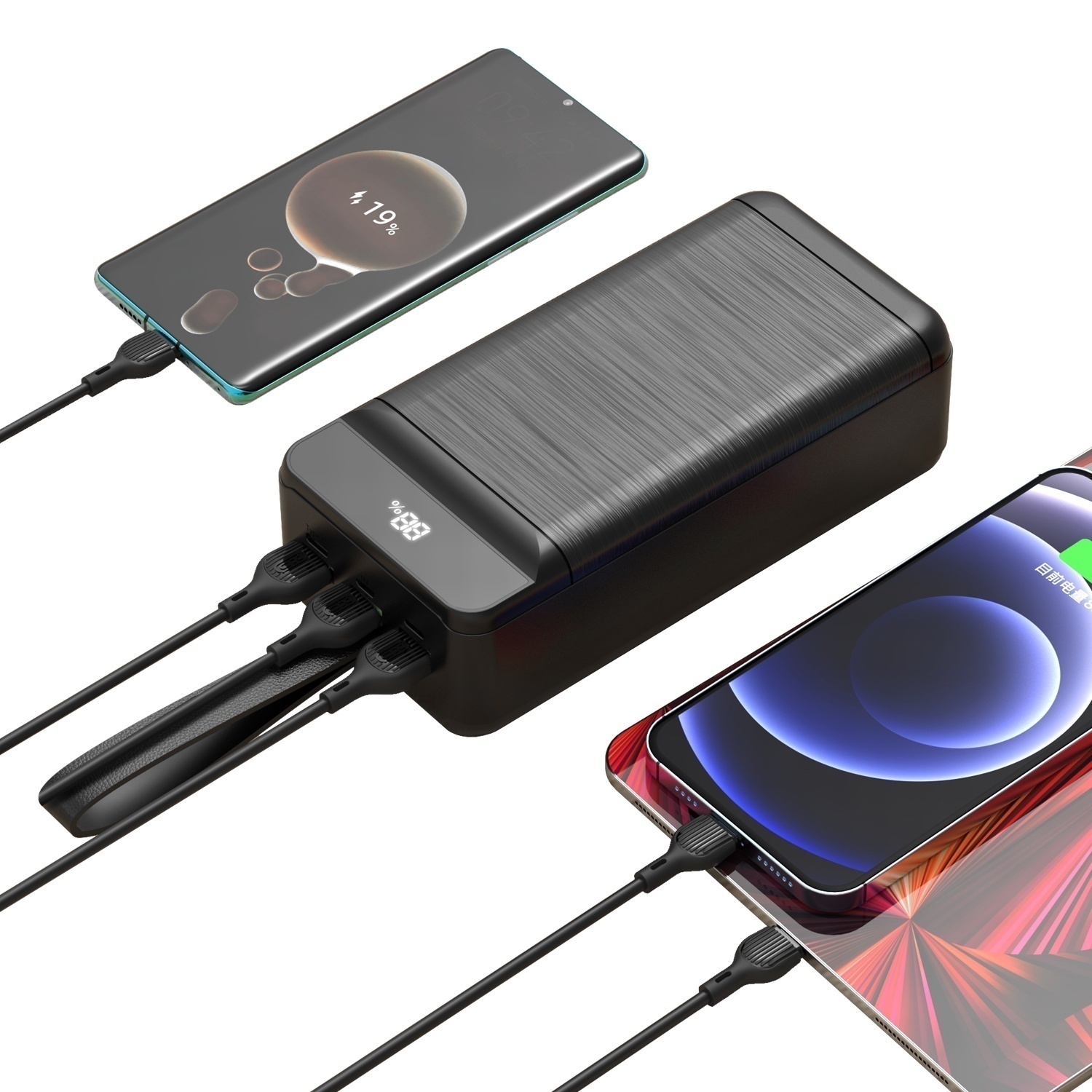 Power Bank с быстрой зарядкой и встроенным фонариком PD20W/QC22.5W 50 000 mAh PR158