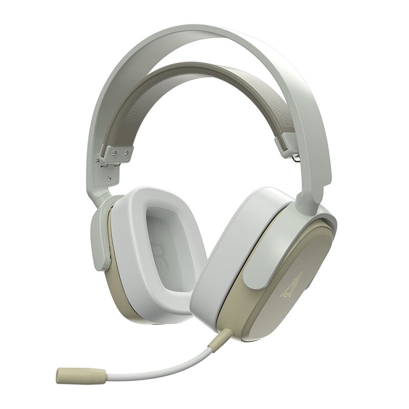 Наушники беспроводные Ajazz AHM09 MAX (серо-белые)