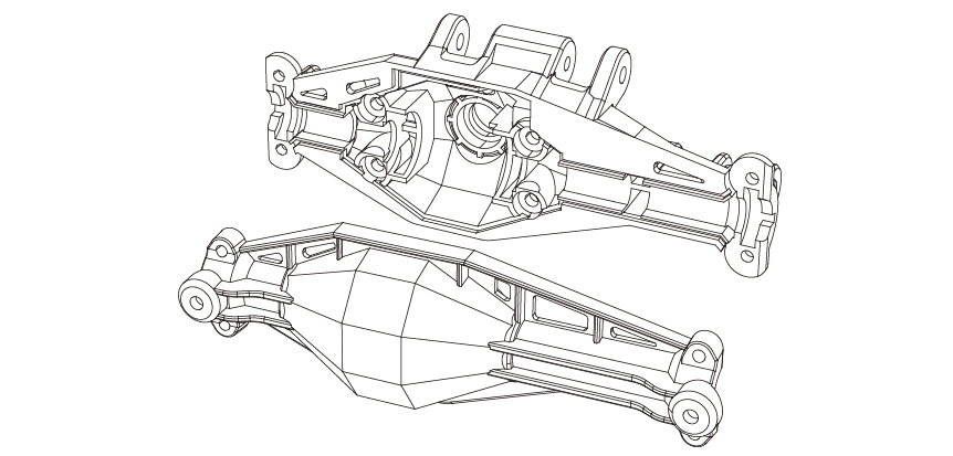 Задняя ось для MJX 1/12 (P12YSB01)
