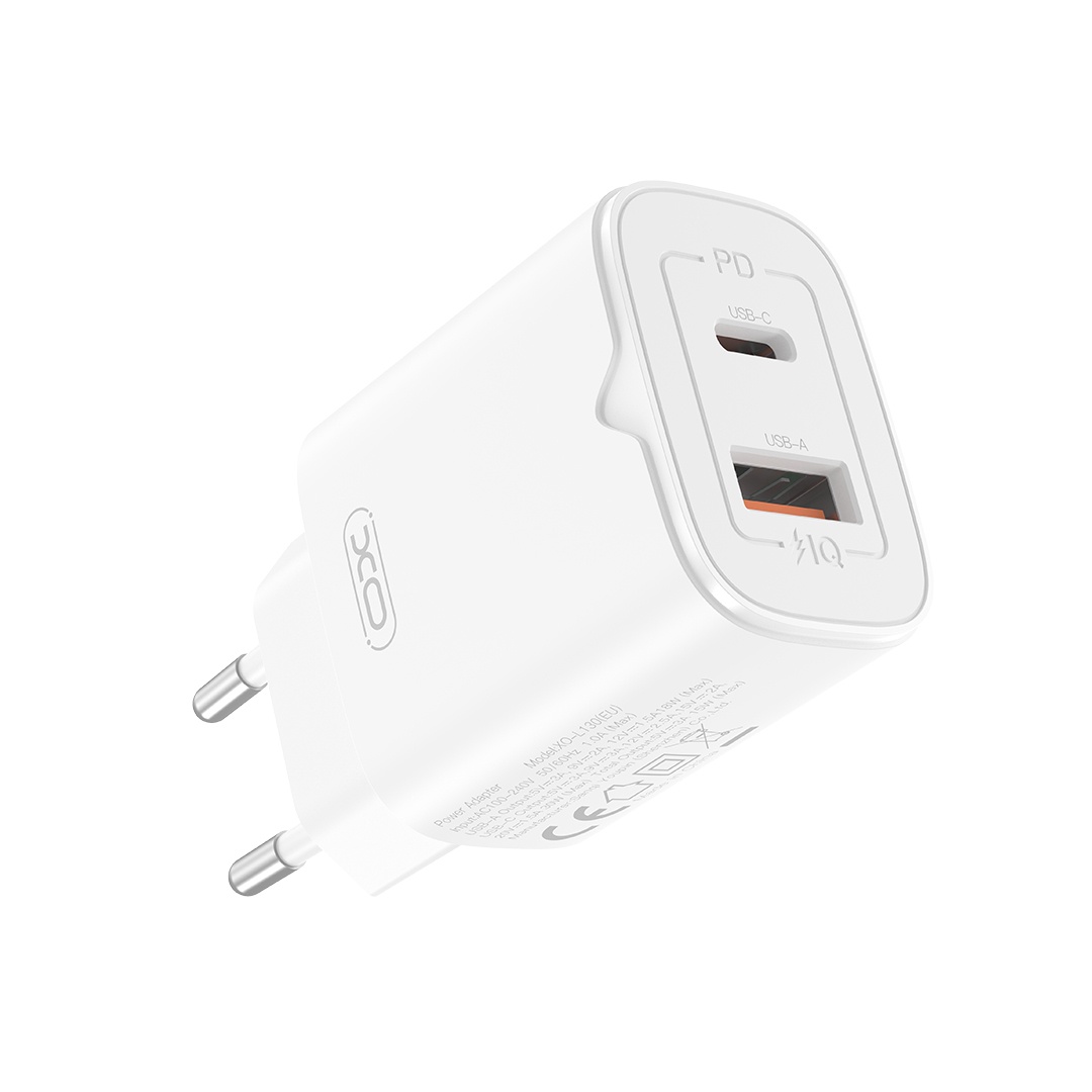 Зарядное устройство L130 PD30W/QC18W (1USB-C+1USB-A)