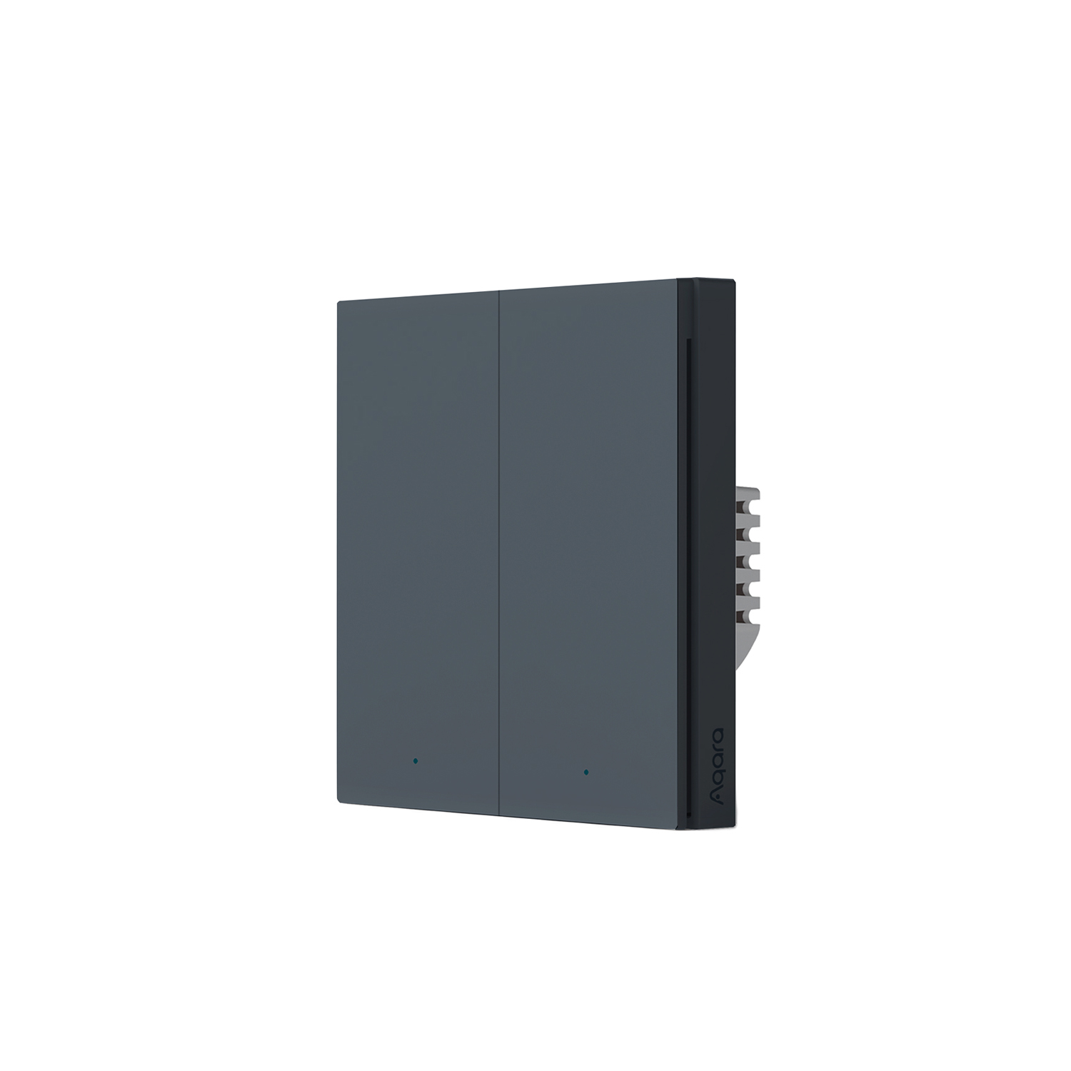 Настенный выключатель Aqara H1 EU (с нейтралью, 2 клавиши) (серый)