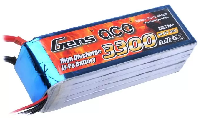 Литиевый аккумулятор Gens Ace 3300mAh 5S (25C)