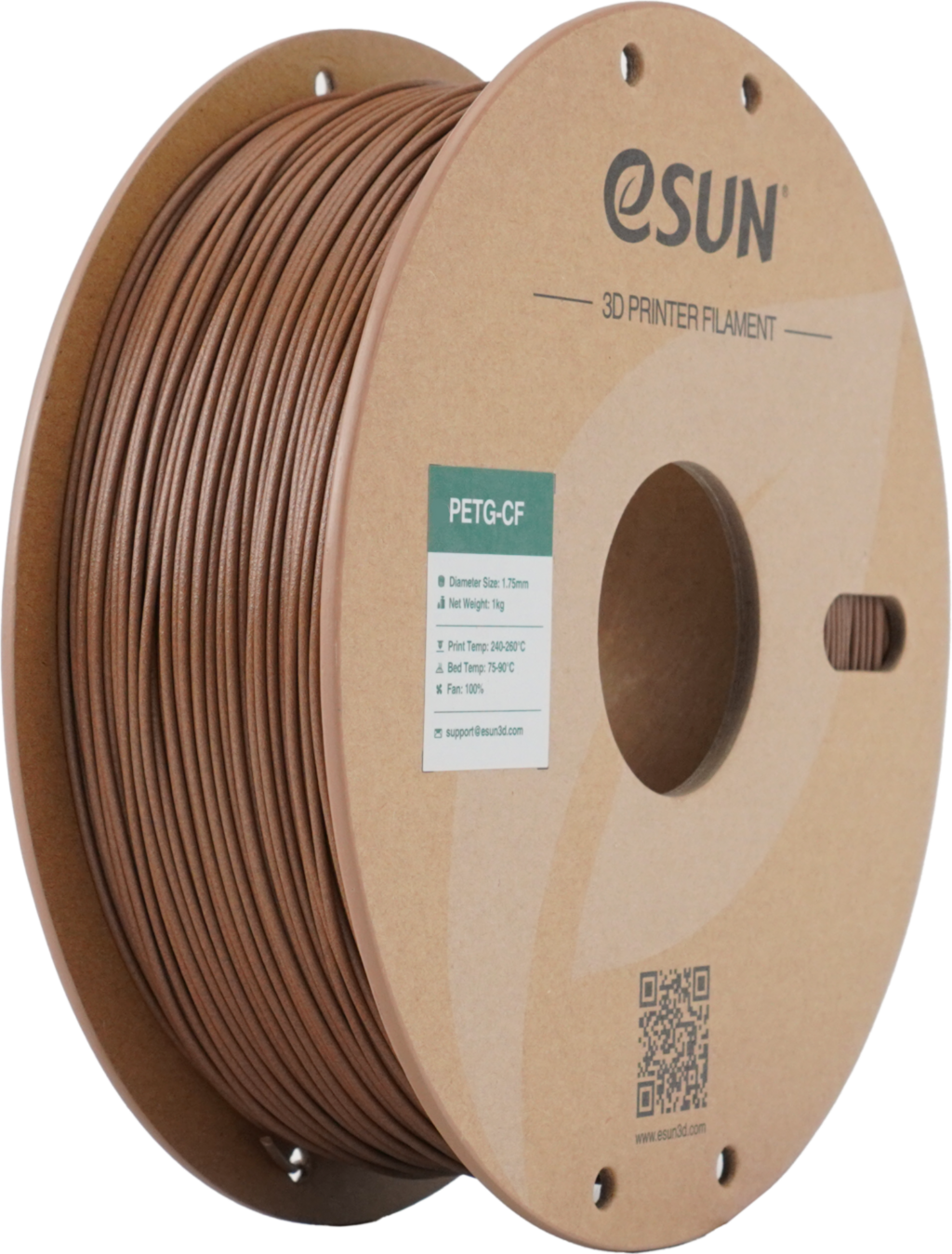 Филамент Esun PETG-CF, 1.75 мм, 1 кг, старинная латунь