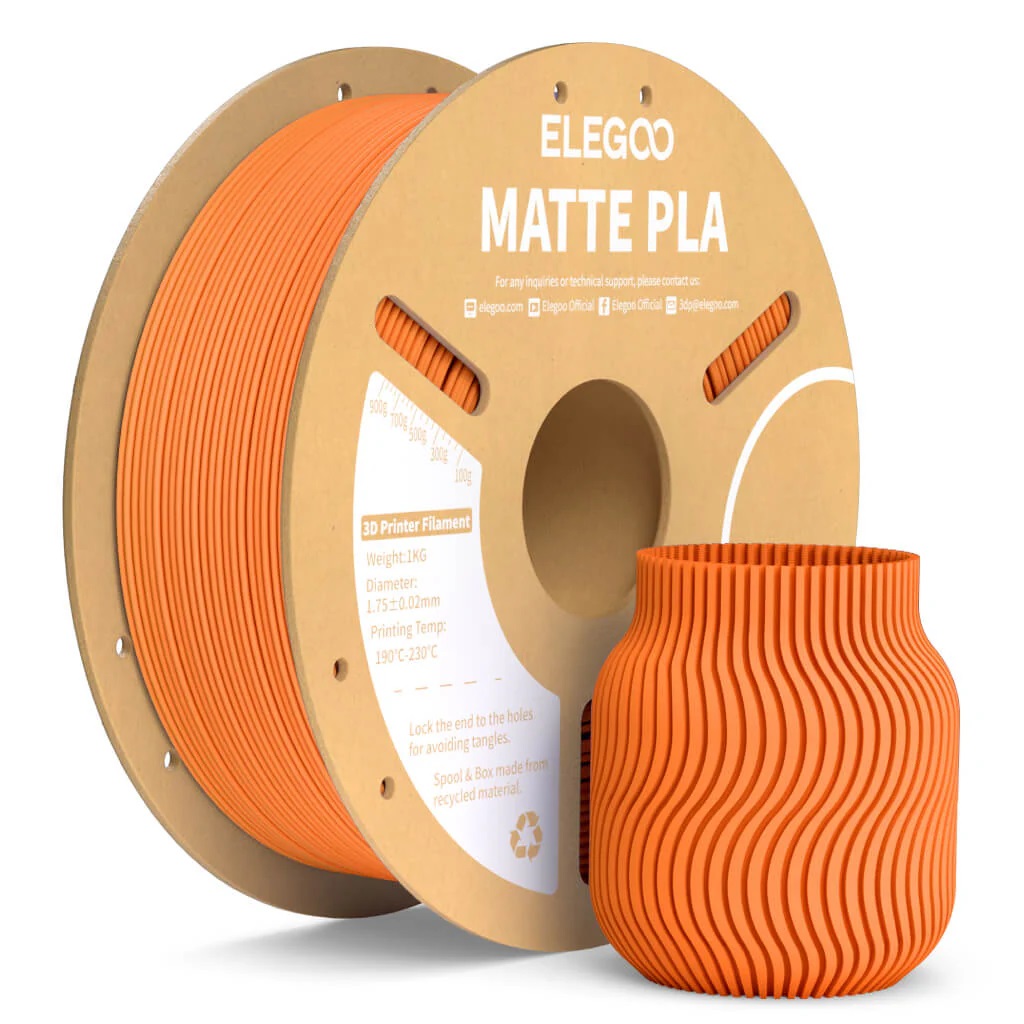 Филамент Elegoo PLA MATTE, 1.75 мм, 1 кг, оранжевый