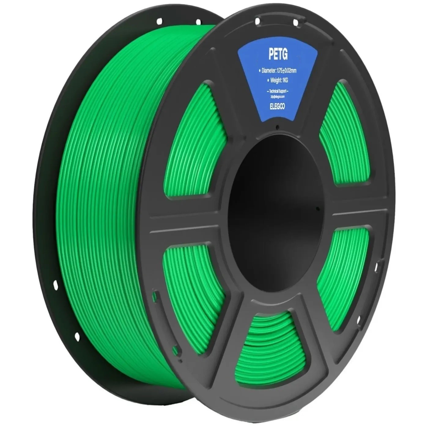 Филамент Elegoo PETG, 1.75 мм, 1 кг, зеленый