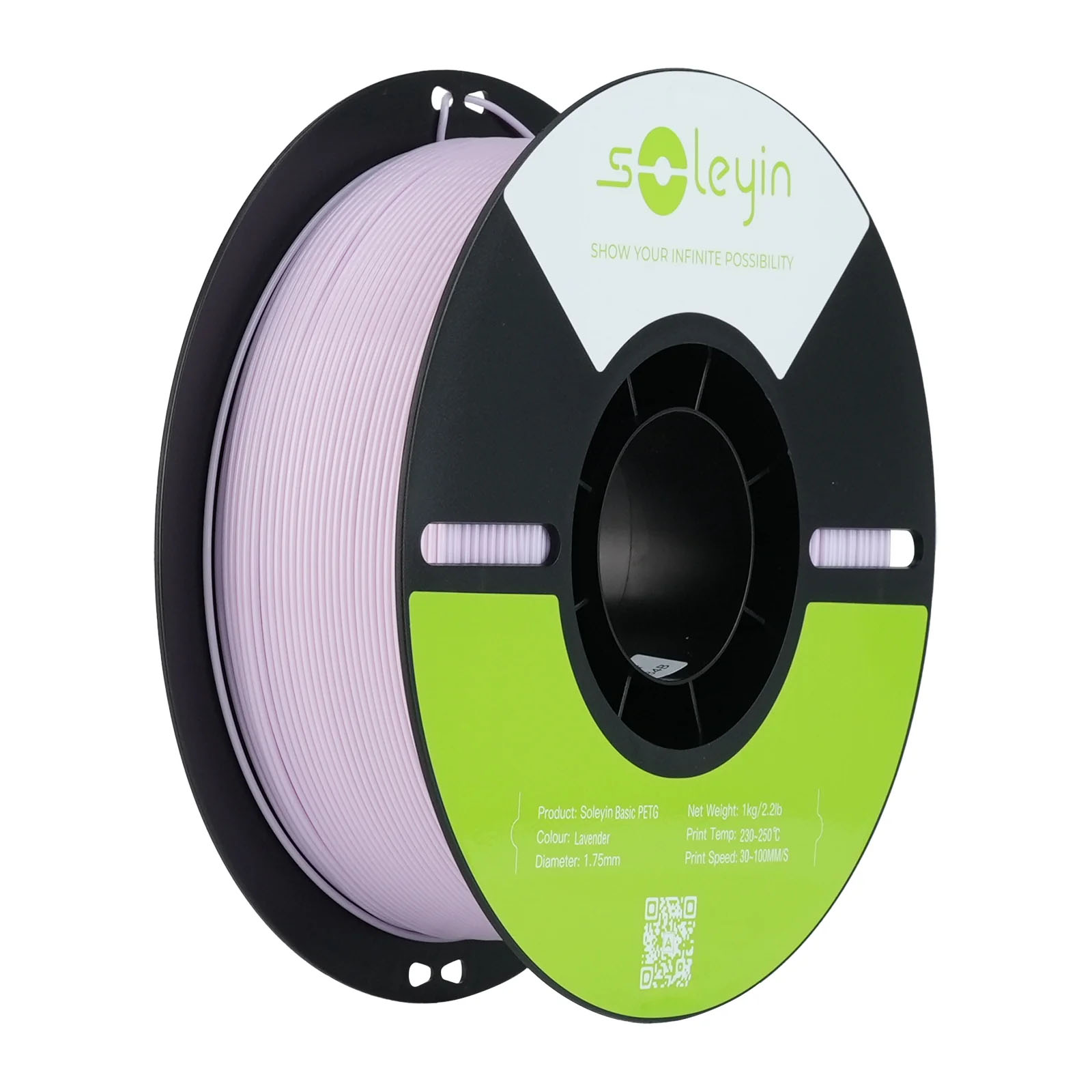 Филамент Creality PETG Basic Soleyin, 1.75 мм, 1 кг, лавандовый