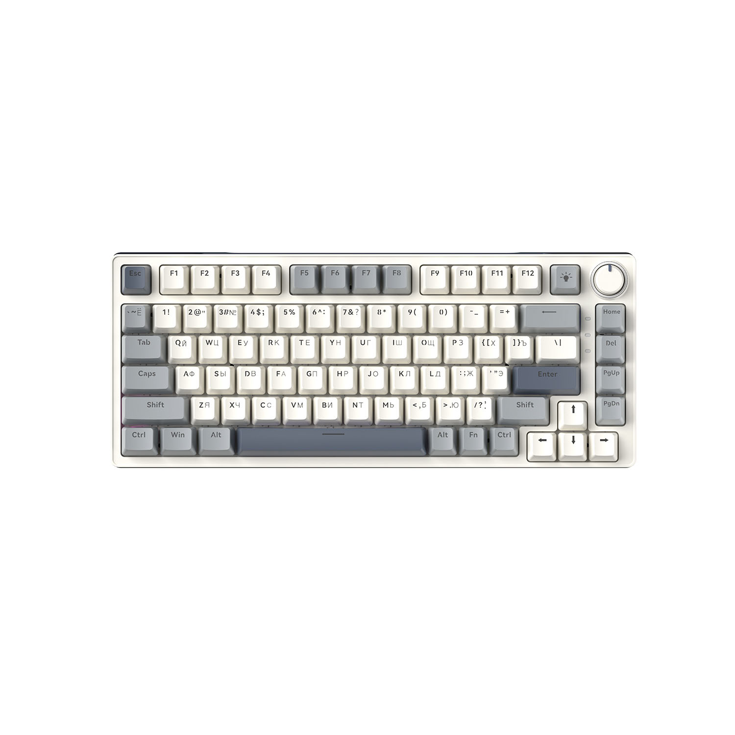 Проводная игровая клавиатура CYBERLYNX AG84 Red Switch (белый/серый/темно-синий)