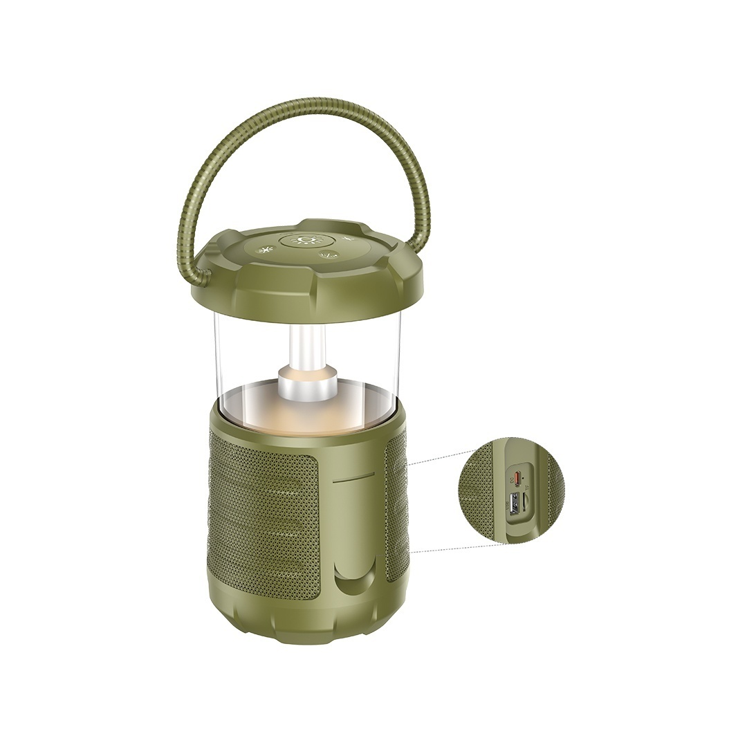 Уличный фонарь для кемпинга с двумя динамиками (15 Вт, 3600 mAh) F49