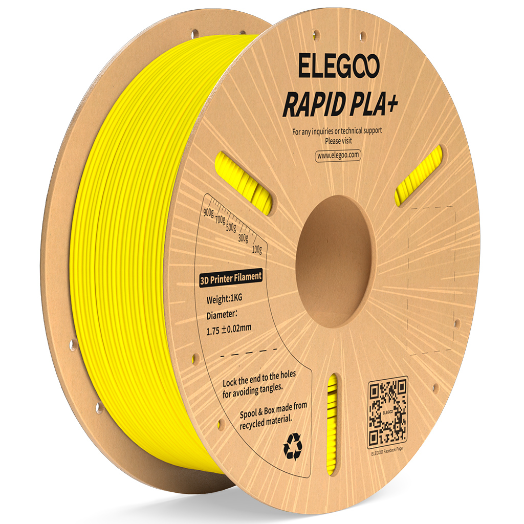 Филамент Elegoo PLA+ Rapid, 1.75 мм, 1 кг, желтый