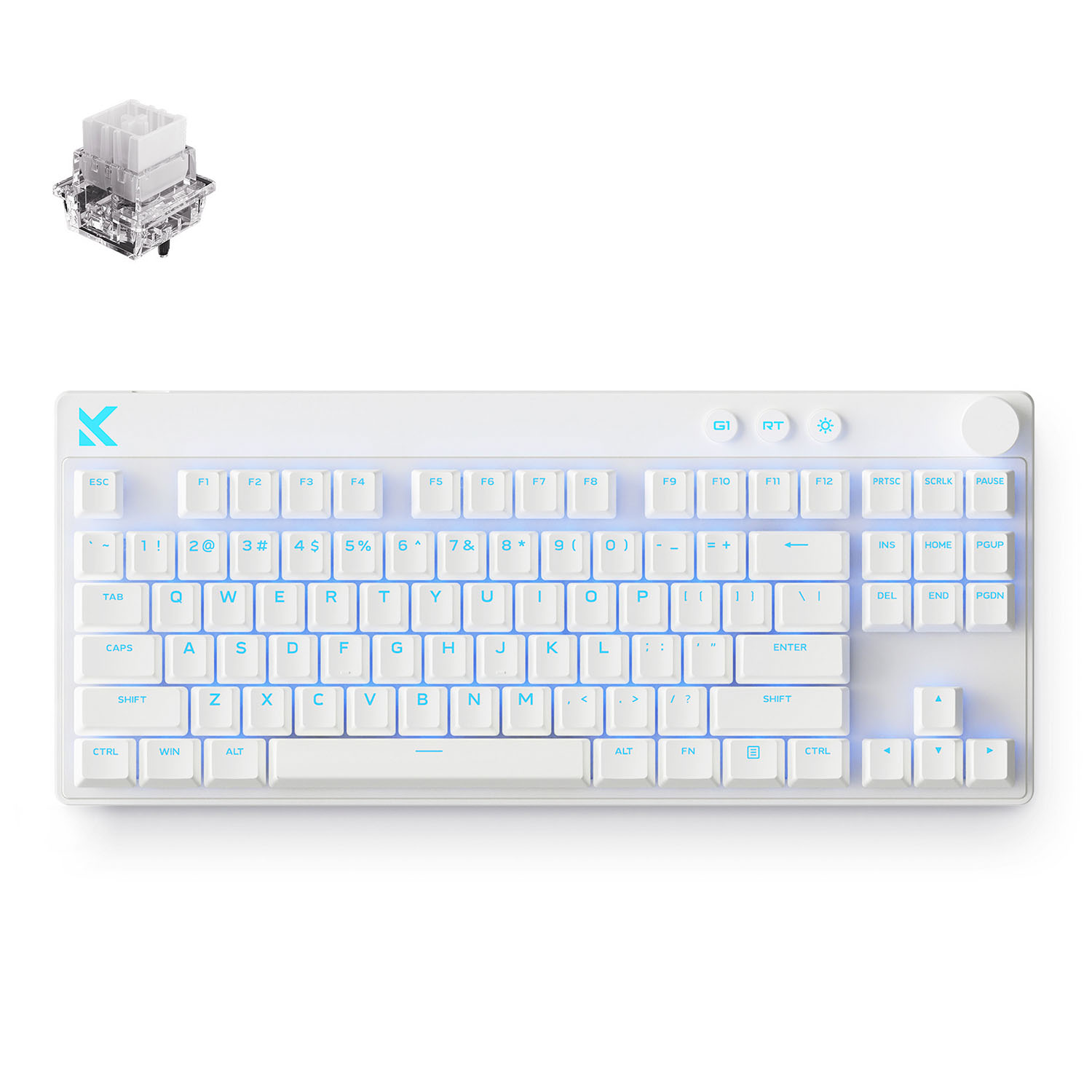 Проводная игровая клавиатура MCHOSE Mix 87 Mount Tai Magnetic Switch (белый)