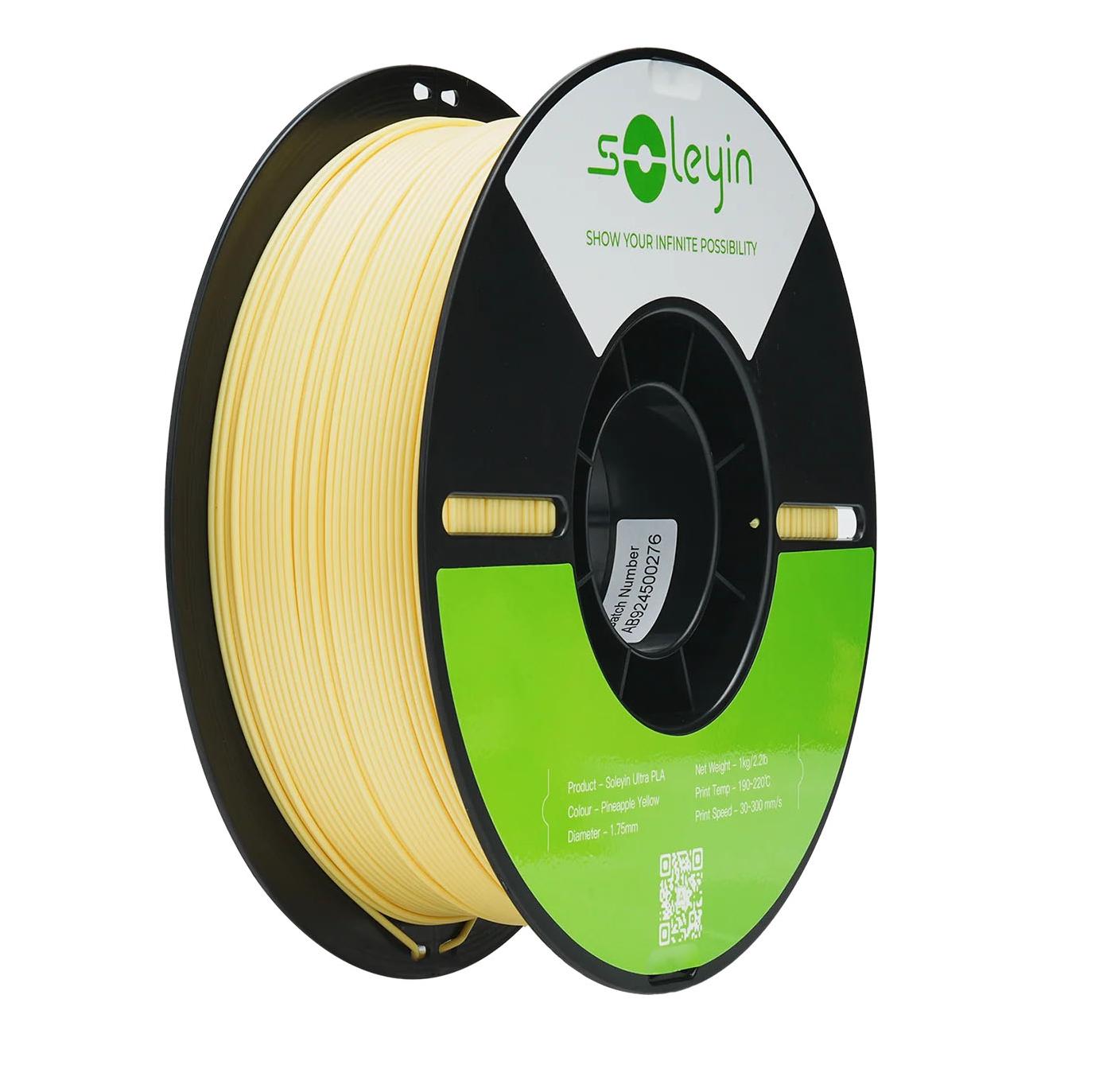 Филамент Creality PLA Soleyin Ultra, 1.75 мм, 1 кг, желтый ананас