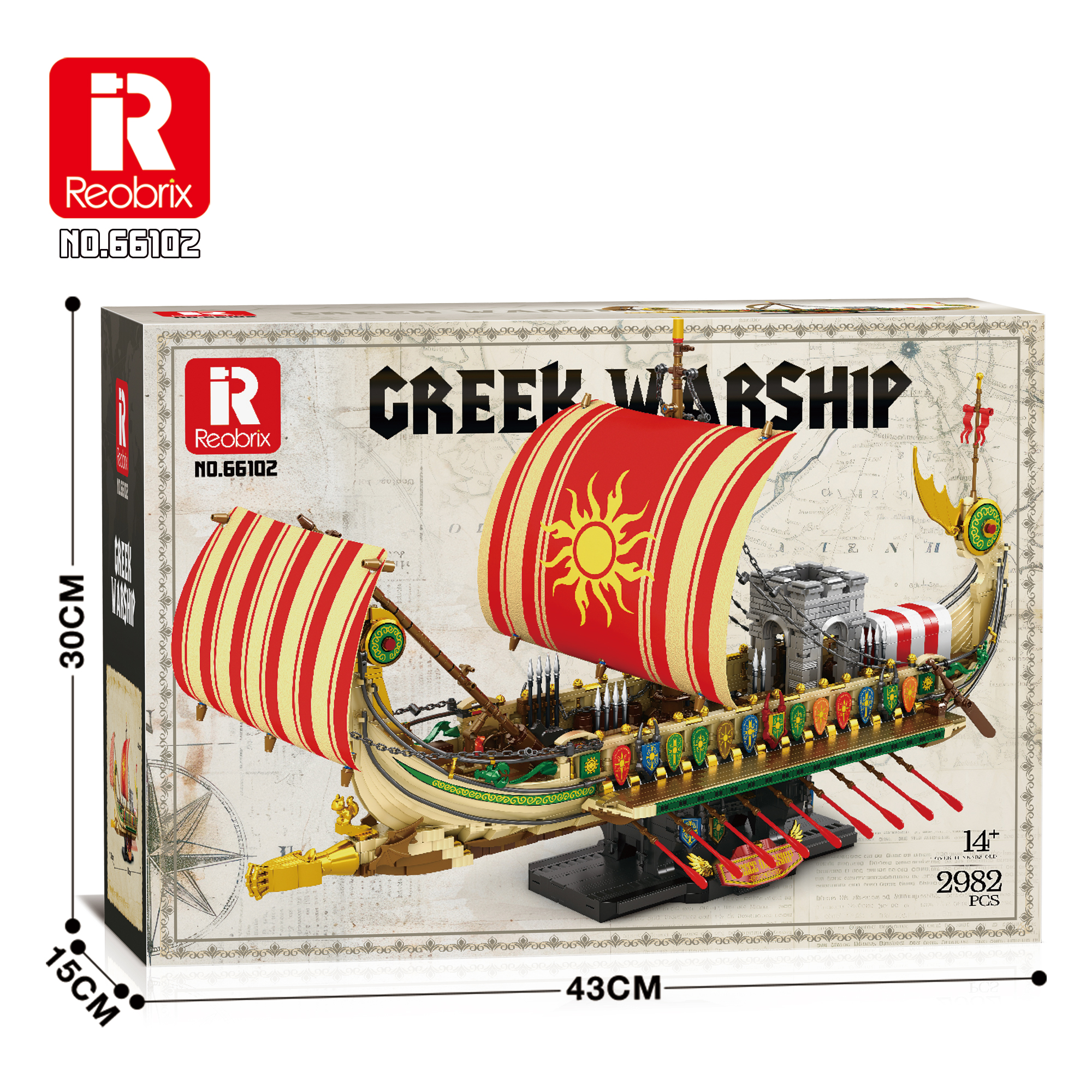 Конструктор Греческая триера Reobrix 66102