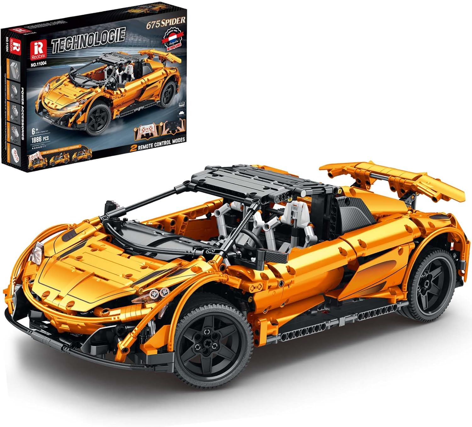 Конструктор на радиоуправлении Суперкар Reobrix 11004-D Spider 675Lt