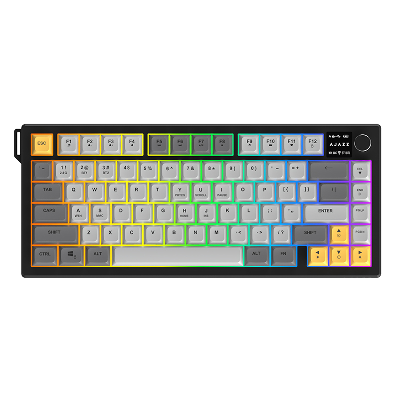 Беспроводная клавиатура AJAZZ AF82 (черный/серый/желтый)
