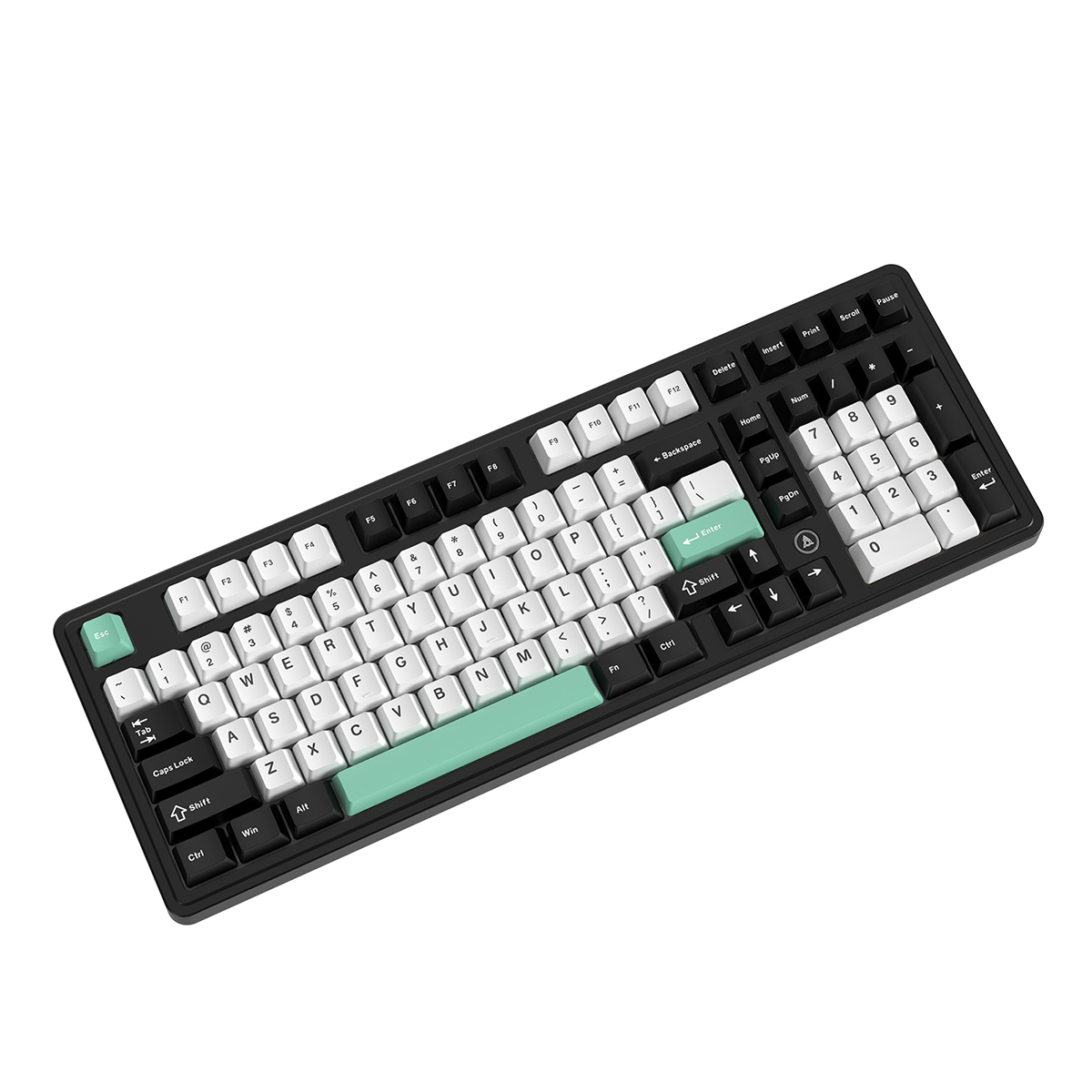 Компьютерная клавиатура AJAZZ AK980 V2 (черно-белая с бирюзовым)