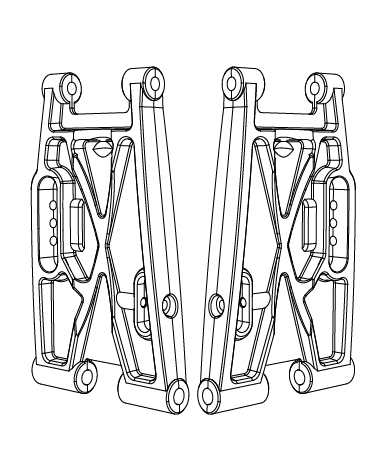 Задний нижний рычаг для MJX 1/7 (P73250)