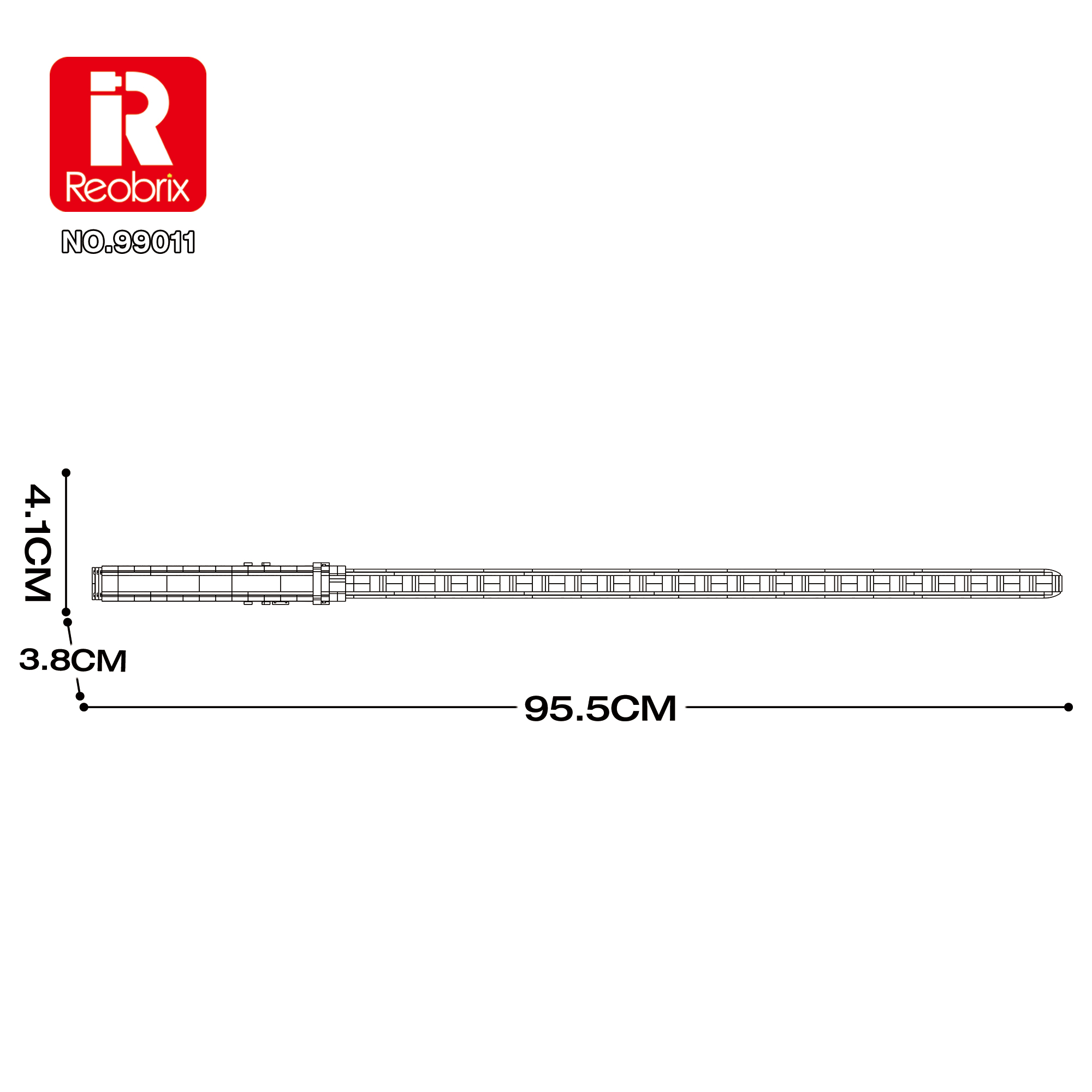 Конструктор Световой меч Reobrix 99011 Зеленый