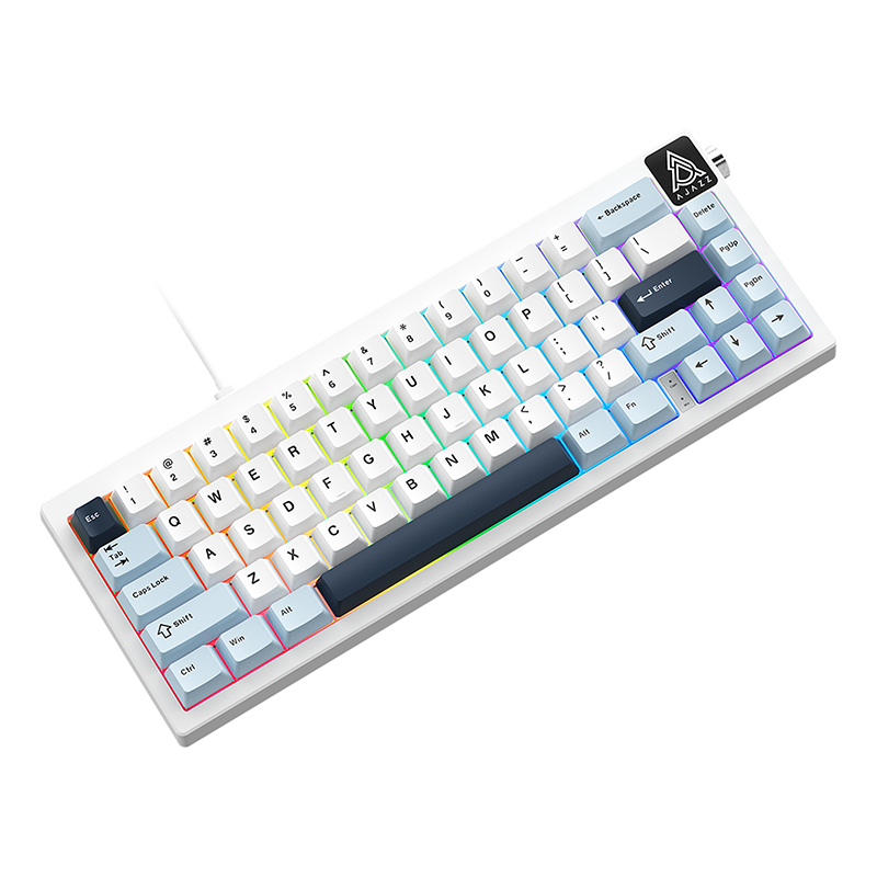 Проводная игровая клавиатура AJAZZ AK650 Sea Salt Switch (синий/белый)
