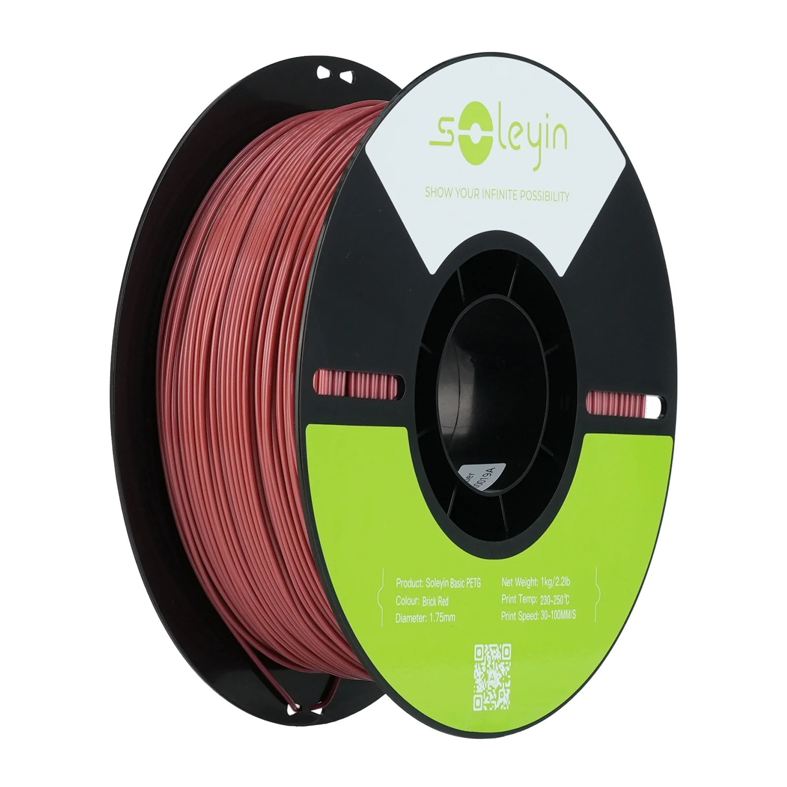 Филамент Creality PETG Basic Soleyin, 1.75 мм, 1 кг, кирпично-красный
