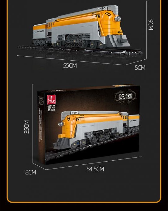 Конструктор Jie Star Паровой поезд CO490 59021