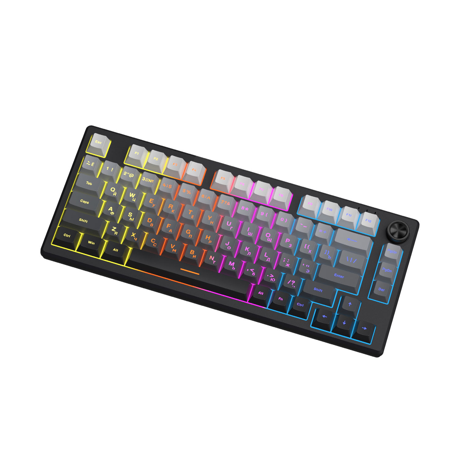 Проводная игровая клавиатура FURYCUBE IP75 (градиент/серый)