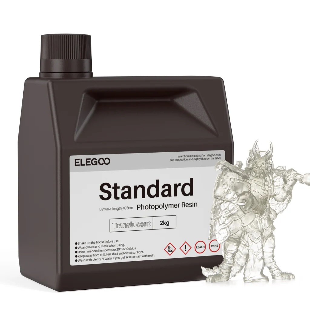 Фотополимерная смола Elegoo Standard 2000g (полупрозрачный)