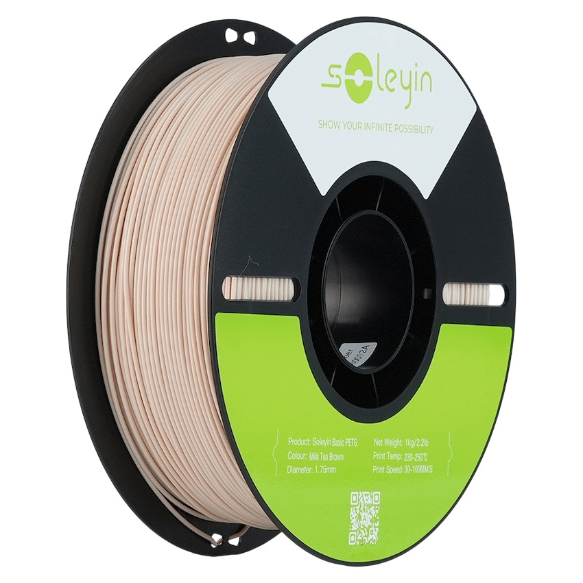 Филамент Creality PETG Soleyin Basic, 1.75 мм, 1 кг, молочный чай