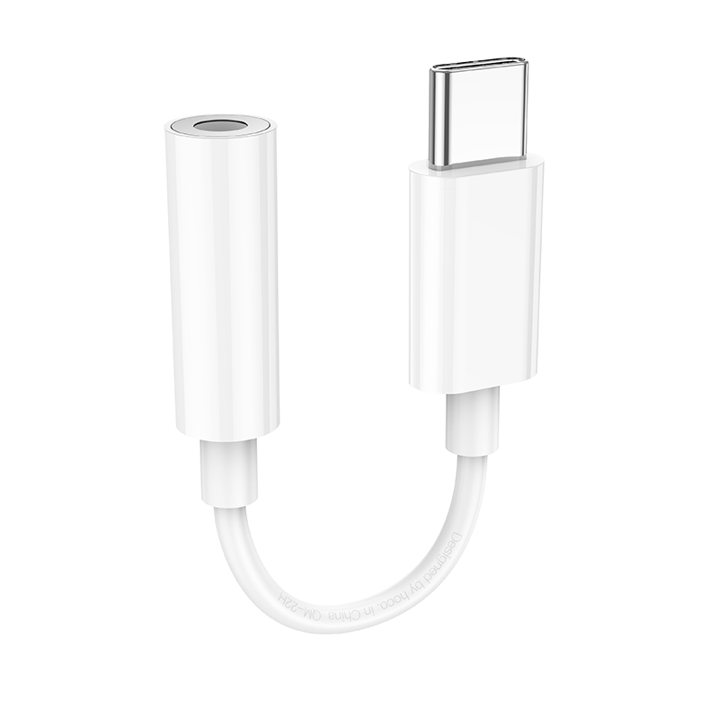 Адаптер Hoco LS35 USB Type-C - 3.5 jack (белый)