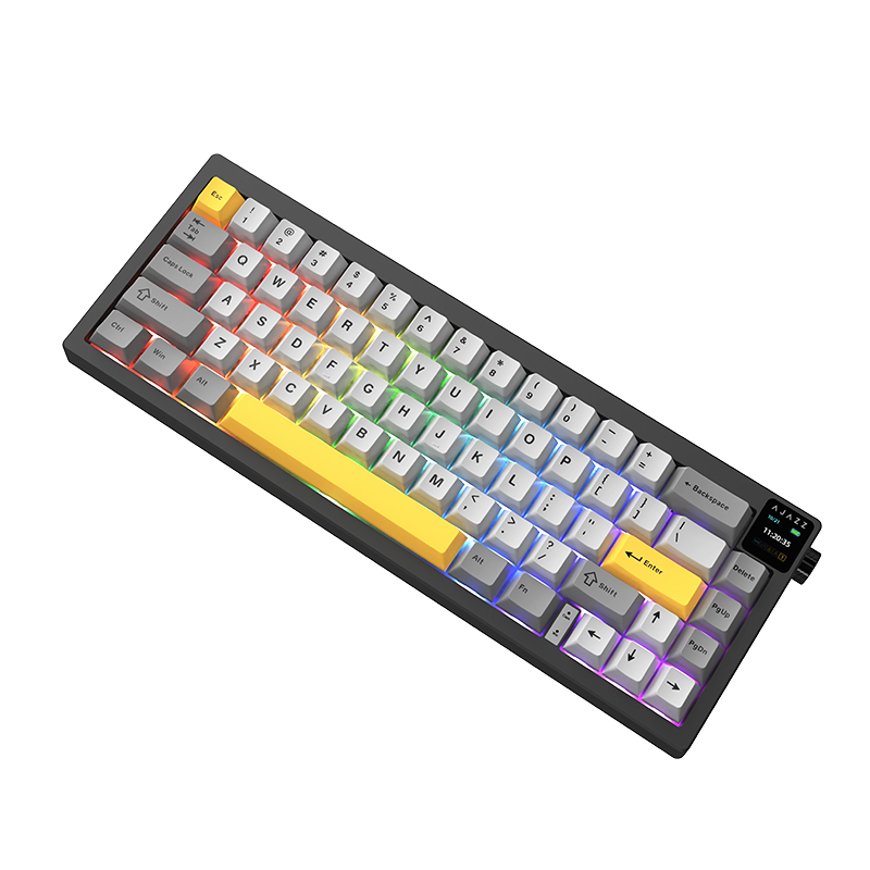 Беспроводная игровая клавиатура AJAZZ AK650 Dream Weaver Switch (черный/серый/желтый)