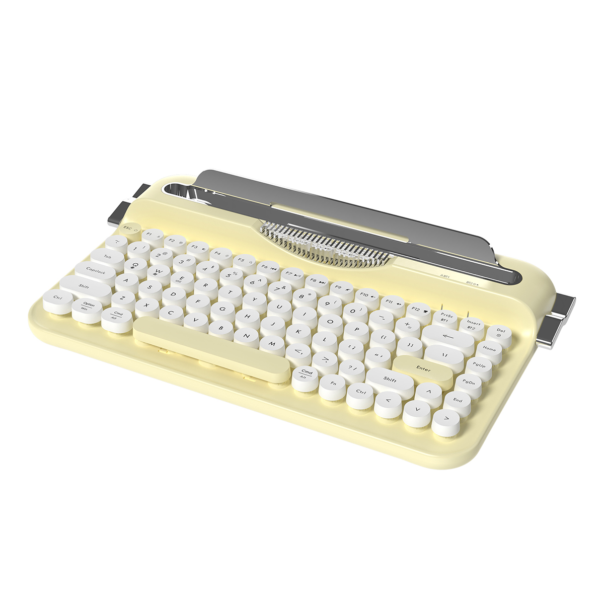 Компьютерная клавиатура AJAZZ AF84 (бело-желтая)