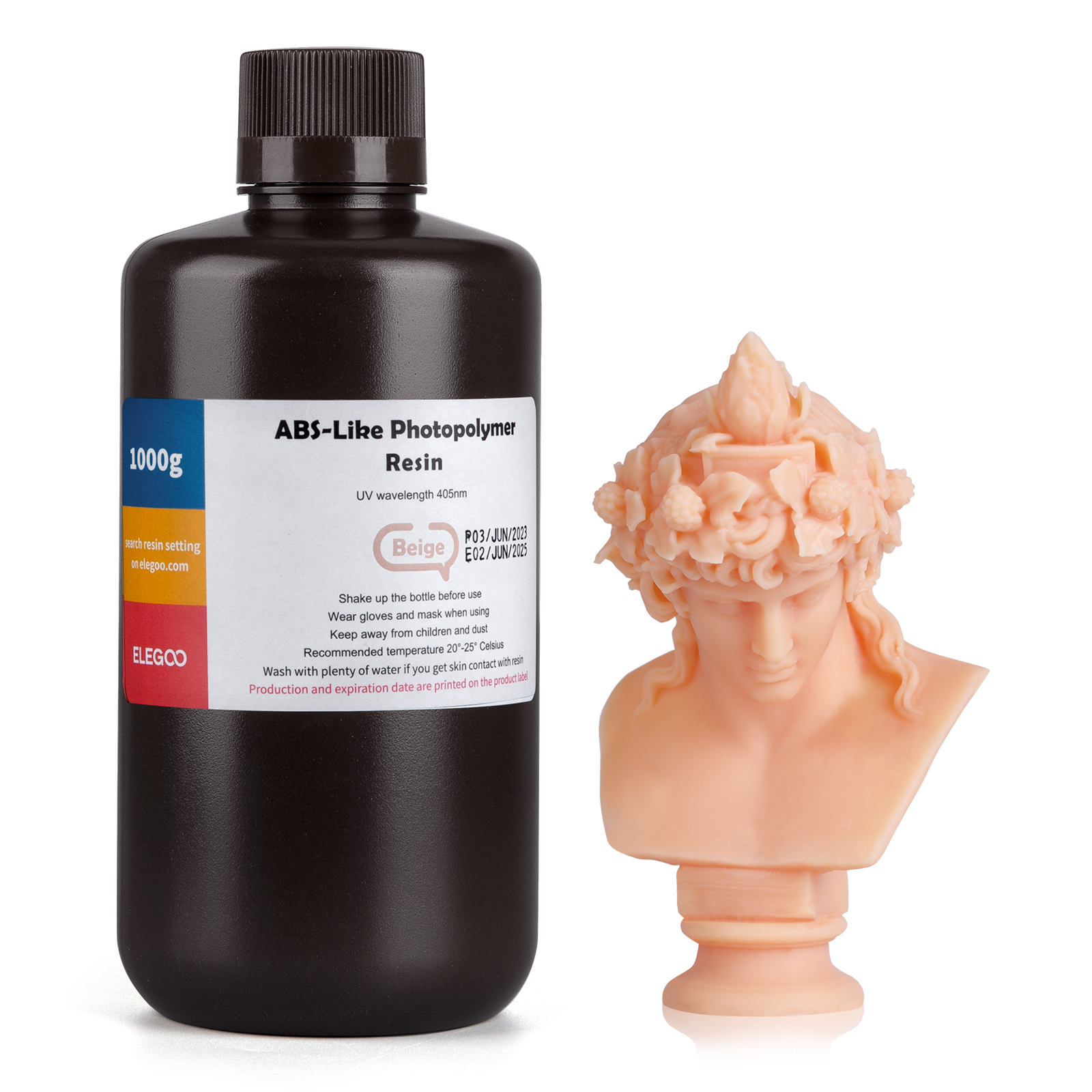Фотополимерная смола Elegoo ABSlike 1000g (бежевый)
