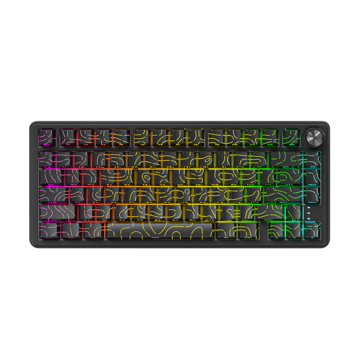 Беспроводная игровая клавиатура CYBERLYNX RX75 PRO Panda Silent Switch (черный)