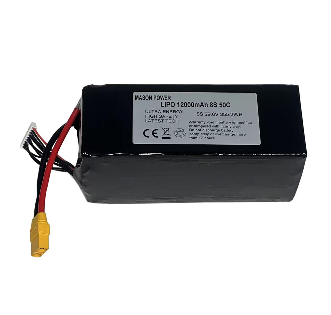 Литиевый аккумулятор Mason 8S1P 29.6V 12000mAh 50C XT90