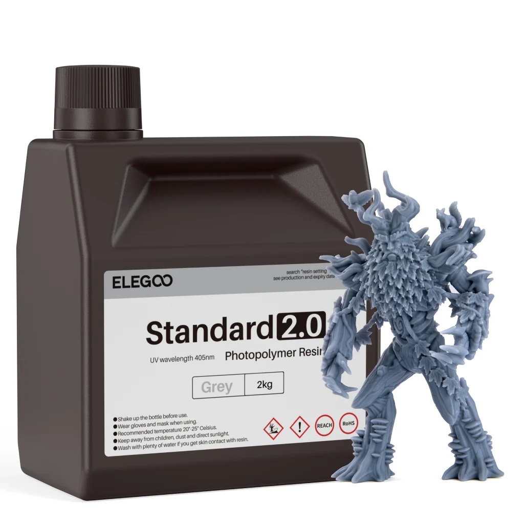 Фотополимерная смола Elegoo Standard V2.0 2000g (серый)