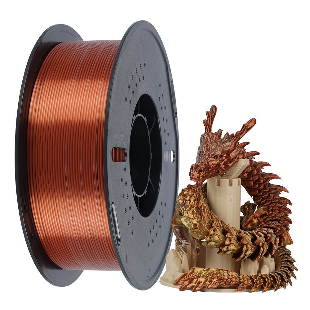Филамент Kingroon PLA Tri-Silk Golden-Silver-Copper 1.75mm 1KG
