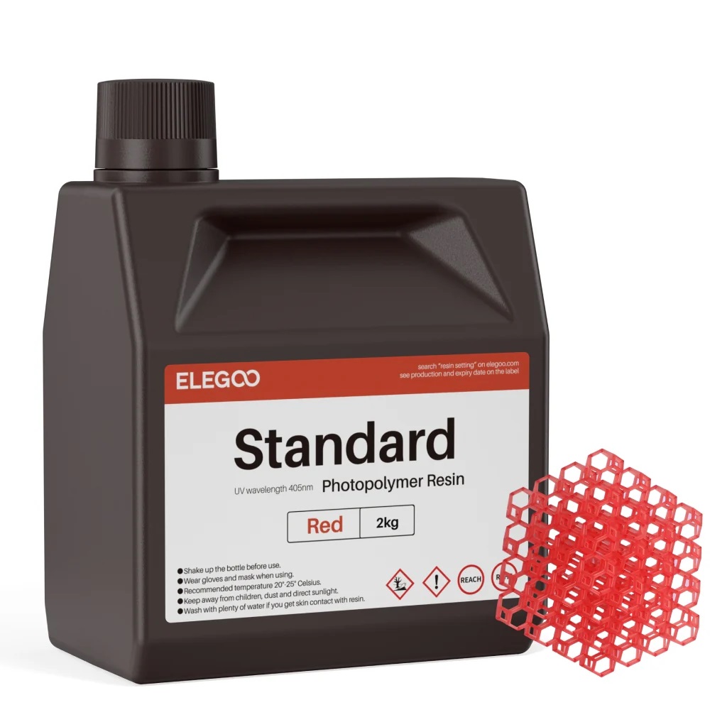 Фотополимерная смола Elegoo Standard 2000g (красный)