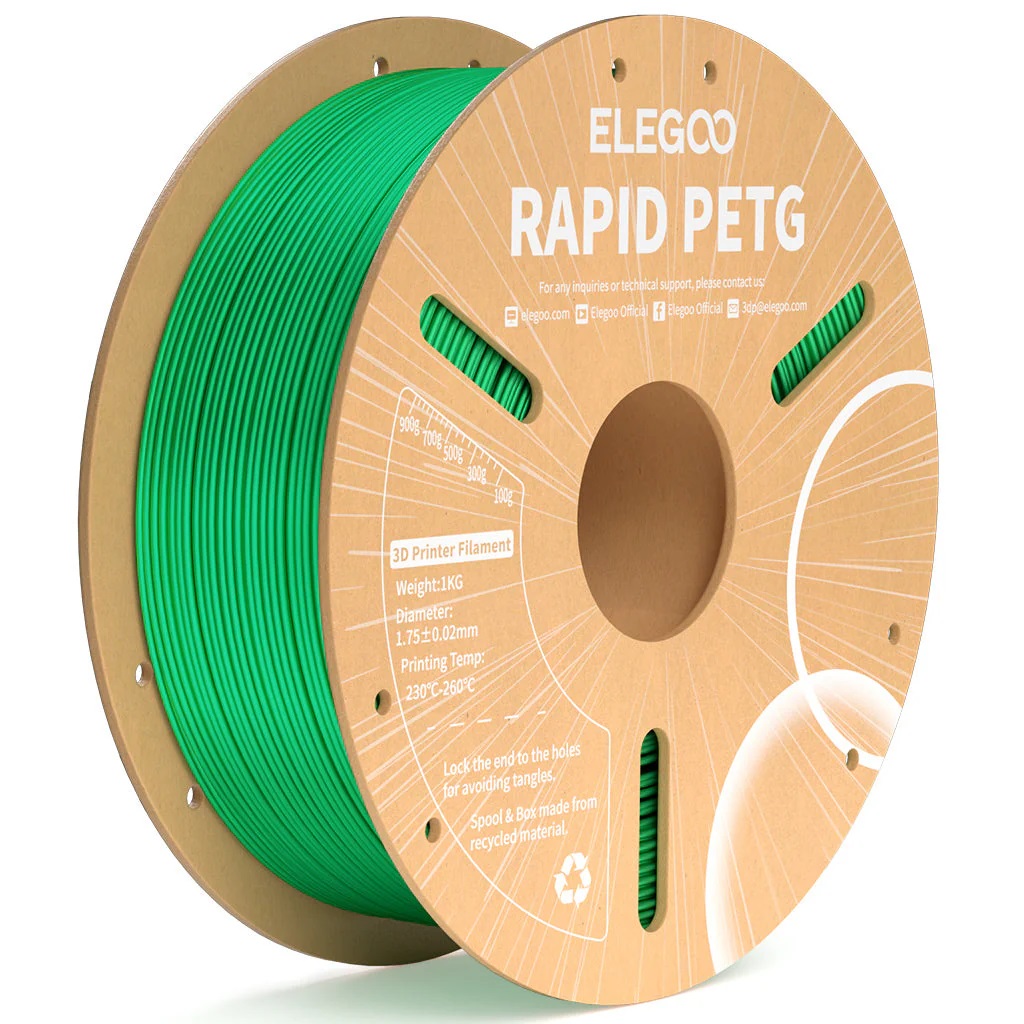 Филамент Elegoo PETG Rapid, 1.75 мм, 1 кг, зеленый