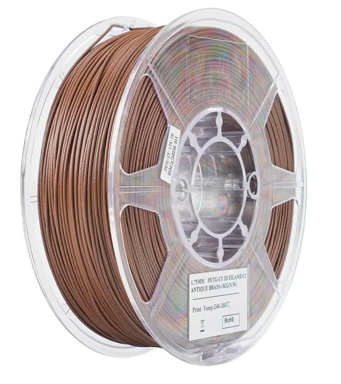 Филамент Esun PETG-CF, 1.75 мм, 1 кг, старинная латунь