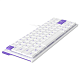 Проводная игровая клавиатура AJAZZ NKL61 Low Profile Switch (белый/фиолетовый)